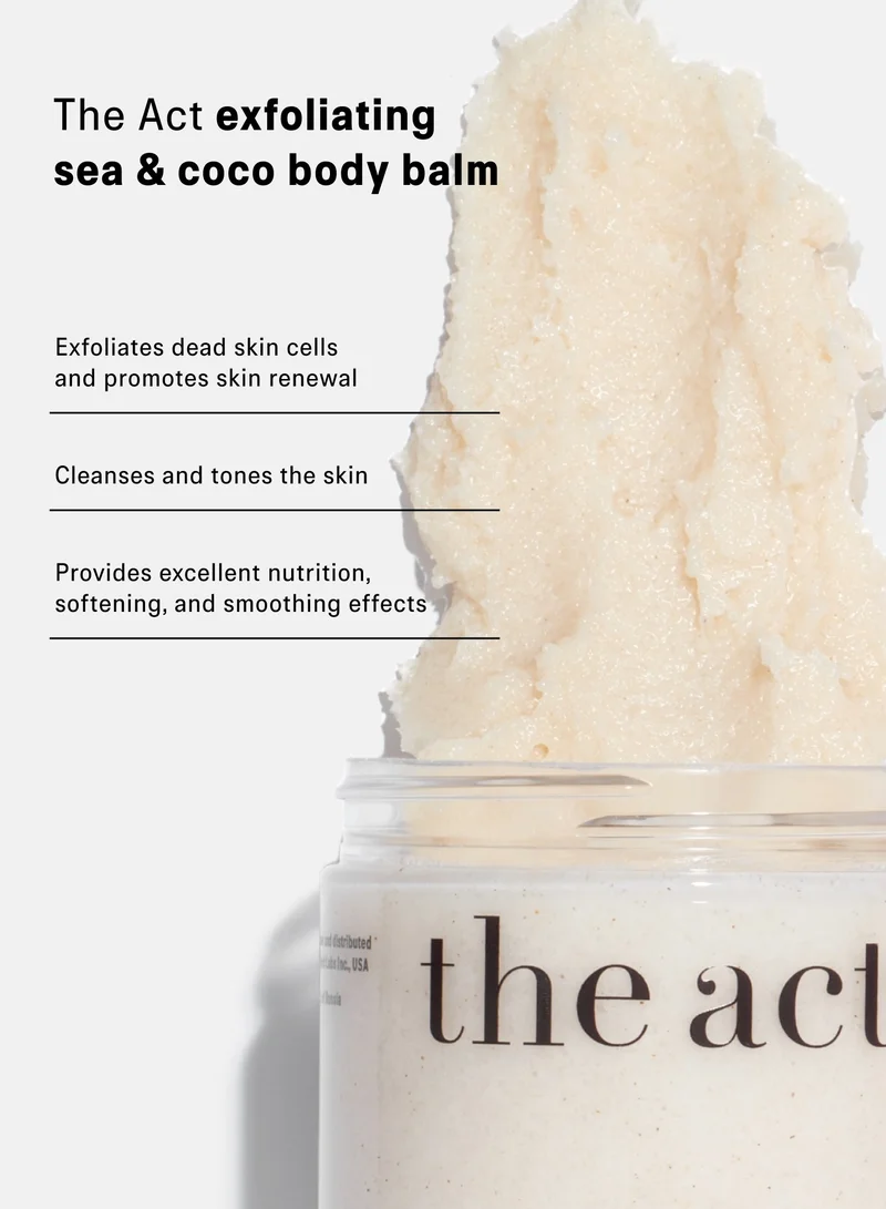 The Act Exfoliating sea salt & coconut body balm