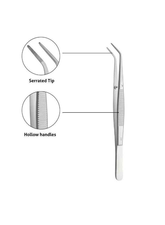 Chabeia 3 Pcs Dental Teeth Scraper Tool Kit | Double Ended Diagnostic Set | Mouth Mirror + Explorer + London College Tweezer | Stainless Steel | Autoclavable | Ergonomic Grip | Dental Diagnostic Tools（Sliver） - Image 3