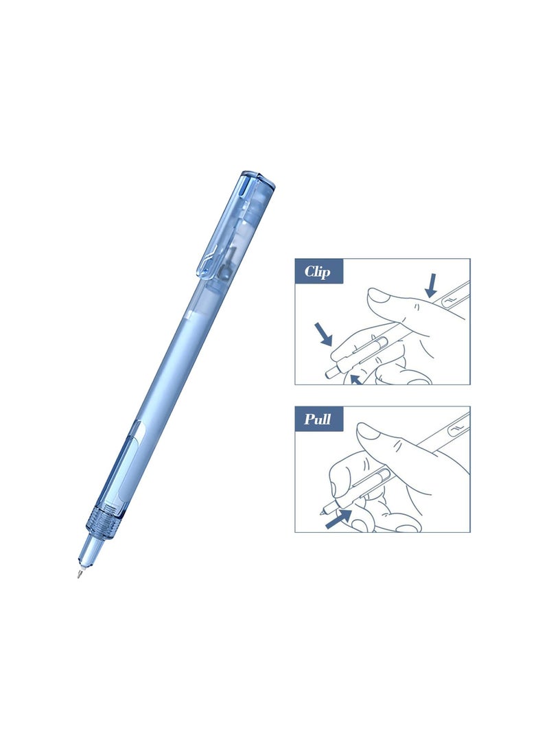 SOLARAE 0.5mm Rolling Ball Gel Pens, 6 PCS Upgraded Retractable Black Ink Gel Pens, Cute Aesthetic Gel Pens, Retractable Ballpoint Pens, Fine Point Smooth Writing Pens for Home School Office Supplies - Image 3