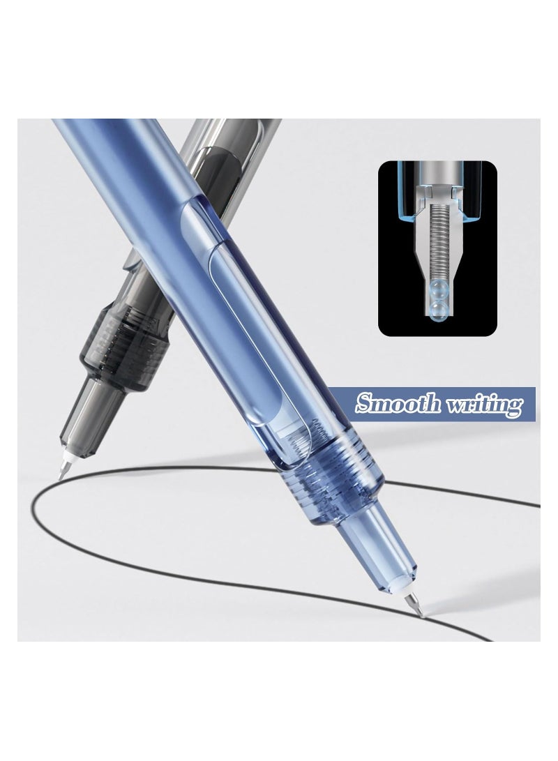SOLARAE 0.5mm Rolling Ball Gel Pens, 6 PCS Upgraded Retractable Black Ink Gel Pens, Cute Aesthetic Gel Pens, Retractable Ballpoint Pens, Fine Point Smooth Writing Pens for Home School Office Supplies - Image 4
