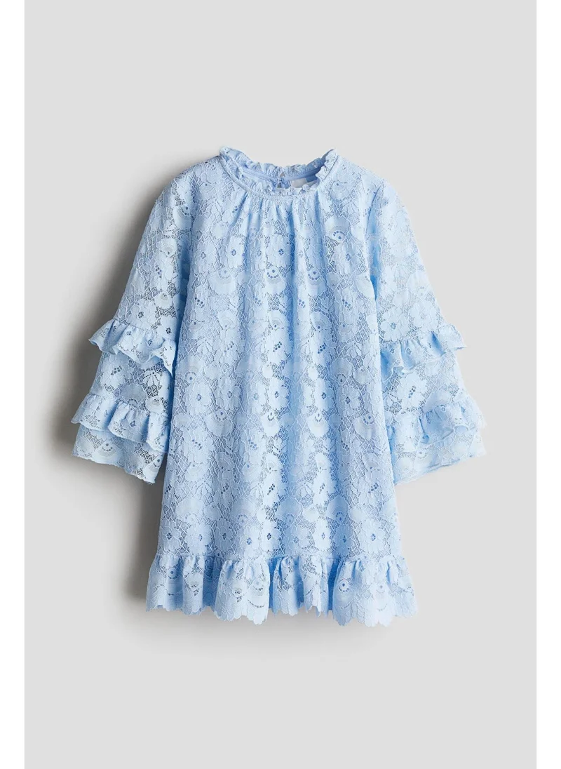 اتش اند ام Frill-trimmed lace dress