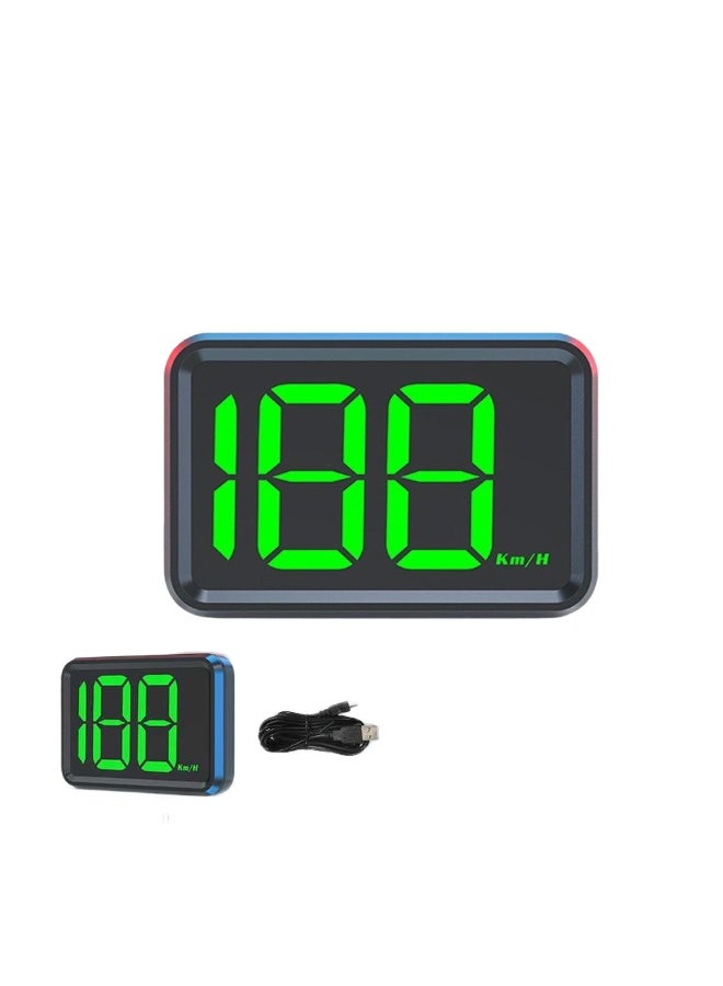 FDTY GPS Car HUD Display, Universal Speedometer for All Vehicles, Plug & Play, Big Font Green LED Display, Real-Time Speed Warning for Cars, Trucks, EVs 1.96 * 2.98 * 0.63in. - Image 1