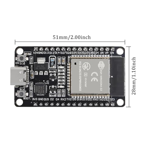 AITRIP 3PCS Type c 30pins CP2102 ESP-WROOM-32 ESP32 ESP-32S Development Board 2.4GHz Dual-Mode WiFi + Bluetooth Dual Cores Microcontroller Processor Integrated with Antenna RF AMP Filter AP STA - Image 3