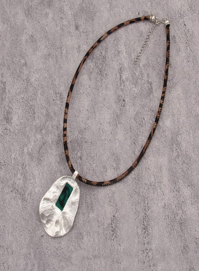 joymiao Vintage Necklace for Women Chunky Statement Necklace Boho Hippie Style Leopard Print Chain Bohieman Jewlery - Image 5