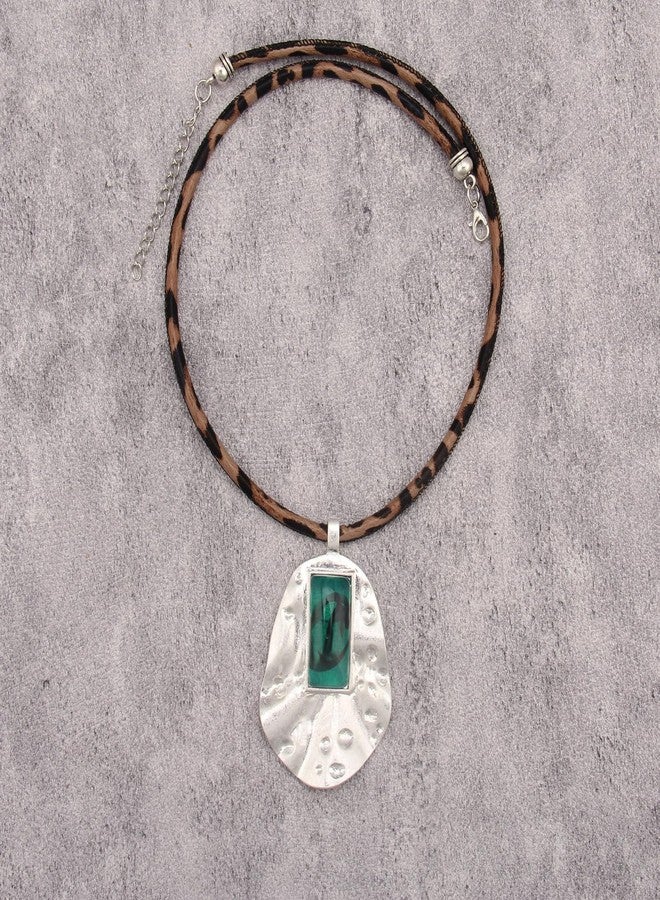 joymiao Vintage Necklace for Women Chunky Statement Necklace Boho Hippie Style Leopard Print Chain Bohieman Jewlery - Image 4