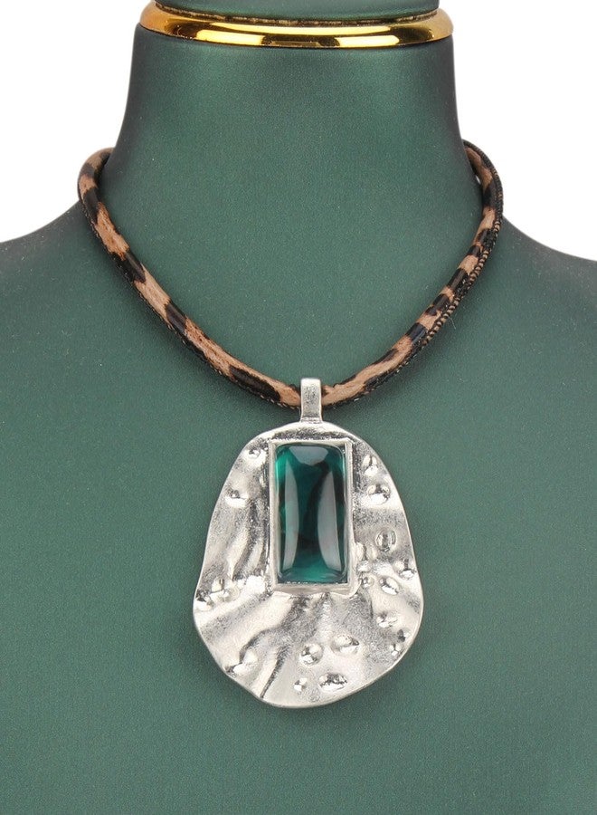 joymiao Vintage Necklace for Women Chunky Statement Necklace Boho Hippie Style Leopard Print Chain Bohieman Jewlery - Image 2