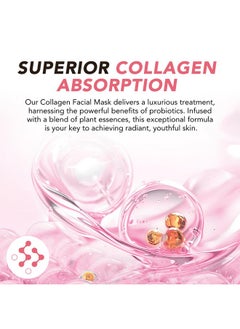 HUALIJIA HUALIJIA Collagen Face Mask, Hydrating Overnight Hydrogel Collagen Mask for Women, Deep Collagen Anti Wrinkle Lifting Mask for All Skin Types, Pore Minimizing, Elasticity Improvement, 34g x4ea  - Image 4
