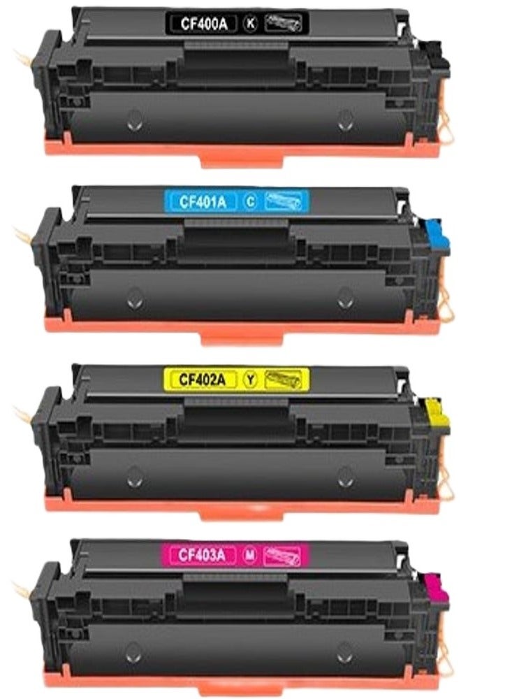 201A Toner Cartridge Set – Compatible with HP CF400A, CF401A, CF402A, CF403A  (Black, Cyan, Magenta, Yellow) - Image 1