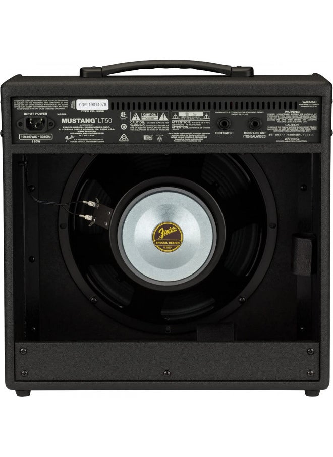 FENDER Mustang LT50 Guitar Amp, 50 Watts, With 2-Year Warranty 30 Preset Effects With USB Audio Interface For Recording, 20Dx19.5Wx11.5H Inches, Black  - Image 2