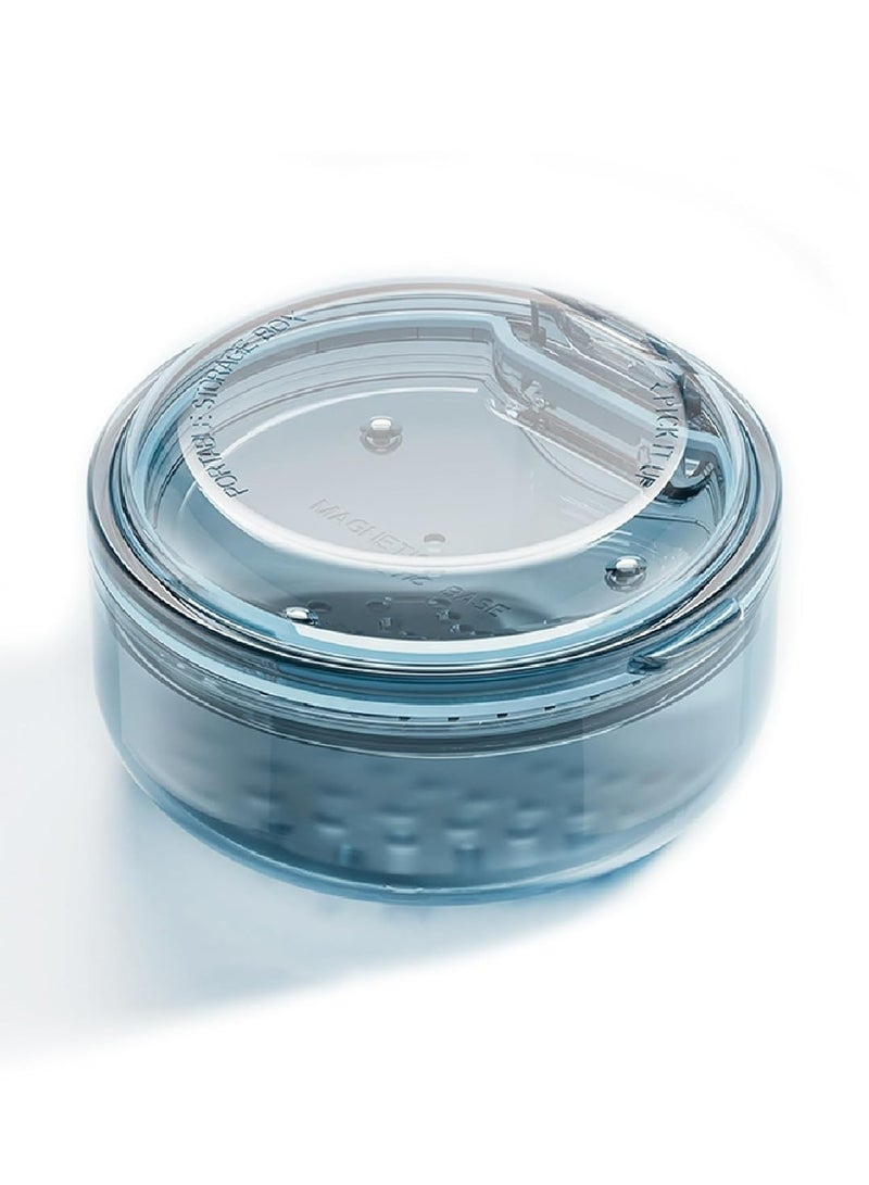 Oasisgalore 2 in 1 Retainer Case,Leak Proof Denture Bath Cup,Portable Travel Mouth Guard Case (Blue). - Image 1