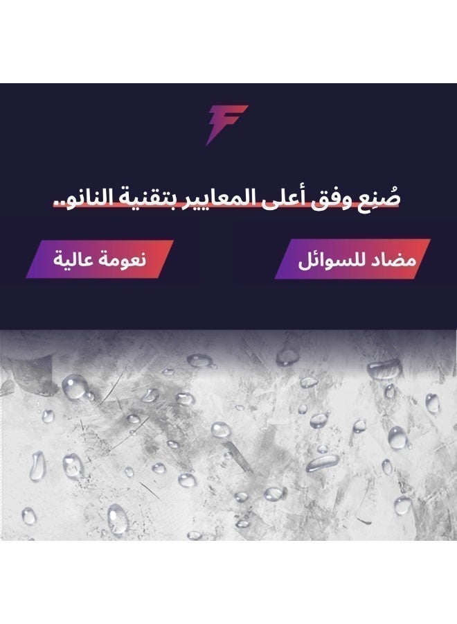 فورس اكس فأرة الألعاب FORCEX Signature White - لوحة ماوس كبيرة وممتدة مقاومة للماء مع سطح سلس ودقيق، تصميم متين للاعبين المحترفين واستخدام المكاتب. - Image 3
