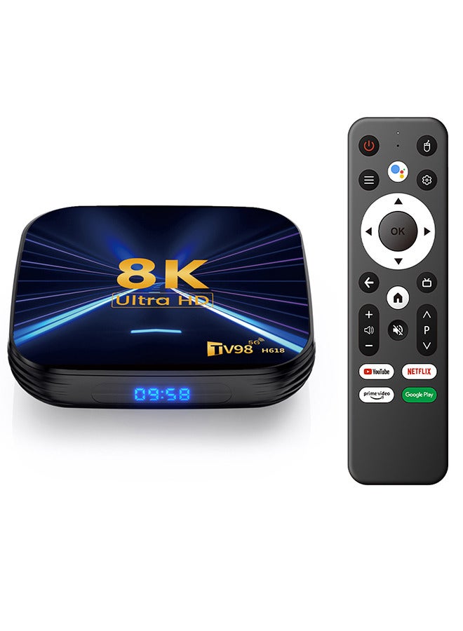 تلفزيون صندوق التلفاز أندرويد 14 WiFi6 8K BT5.0 Allwinner H618 رباعي النواة مشغل وسائط عالي الدقة تحكم صوتي 5G واي فاي مزدوج صندوق رسيفر ذكي - Image 1