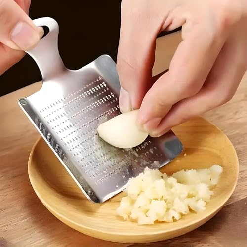 MaruHub Stainless Steel Garlic and Ginger Grinder - Efficient Crusher, Grater, and Press for Restaurant, Catering, and Food Truck Supplies, Food Prep Tool, Easy to Clean and Store, Efficient Kitchen Gadget - Image 1