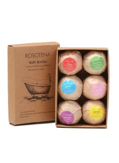 ROSOTENA 6 Pack Bath Bombs Gift Set with Different Flavors for Bubble  - Image 1