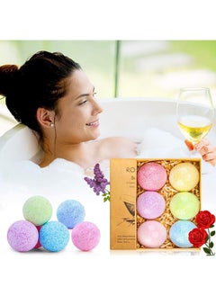 ROSOTENA 6 Pack Bath Bombs Gift Set with Different Flavors for Bubble  - Image 2