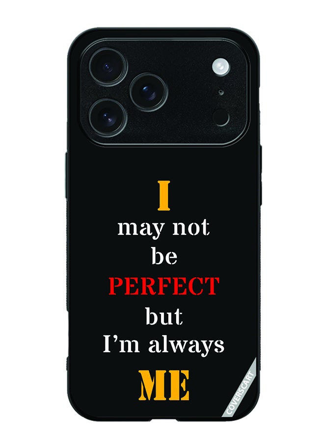 COVERSCART Protective Case Cover For Apple iPhone 17 Pro Max Perfect Quote Design Black