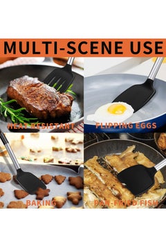 Daytoyz Silicone heat-resistant turner spatula, for kitchen use rubber utensils, cooking plastic cookware gadgets spatula set, for nonstick cookware, wok, pancake pan, egg, cake  - Image 3