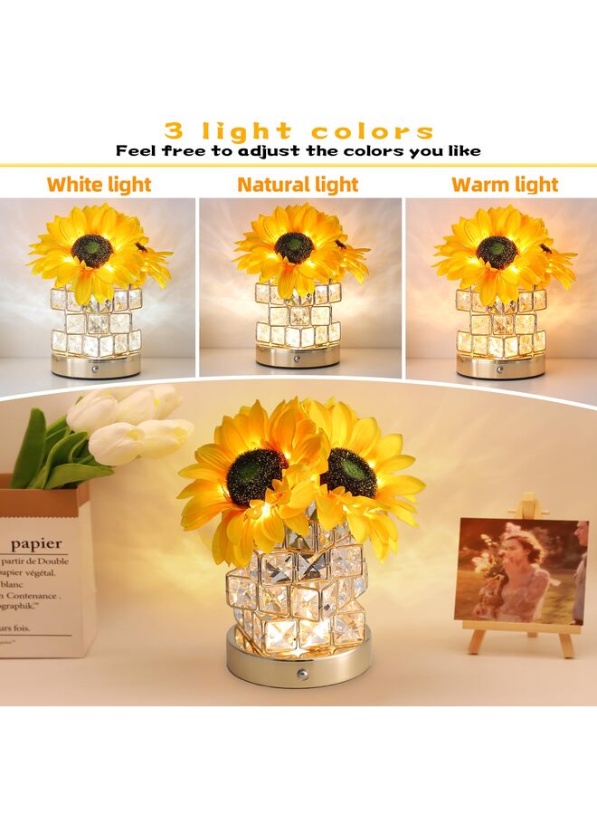 Sunflowers Lamp, Birthday Gifts for Women, Flower Lamp Night Light, Sunflower Gift Ideas for Mom, Sister, Friend, Wife  - Image 3