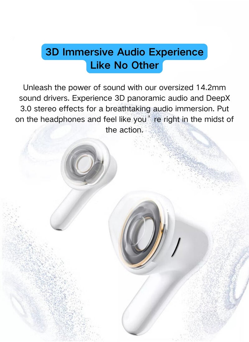vivo - TWS A2 True Wireless Earbuds with Bluetooth 5.3, Ultra-Lightweight, Gaming-Grade Latency, Semi-In-Ear Design, High-Fidelity Sound, IP54 Water Resistance, White Color, China Special Edition - Image 1