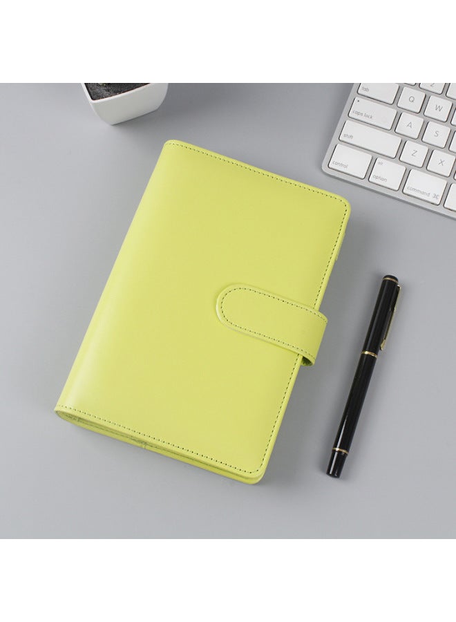 Dimension Stationery Korea Girl's Heart Macaron Loose-leaf Notebook Pu Hand Account Book Notebook Hand Account Book Travel Book - Image 1