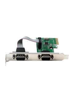 NIBEMINENT 2 Port PCI-E To RS232 Interface Expansion Card COM Adapter Green/Silver/Black  - Image 4