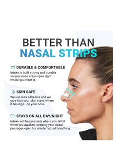 Generic Intake Breathing Nasal Strip Starter Kit (15 Count Black) - Boost Oxygen Intake, Reduce Snoring, Improve Sleep Quality - Sweat Resistant, Skin Safe Nasal Strips - Extra Strength Snoring Solution  - Image 2