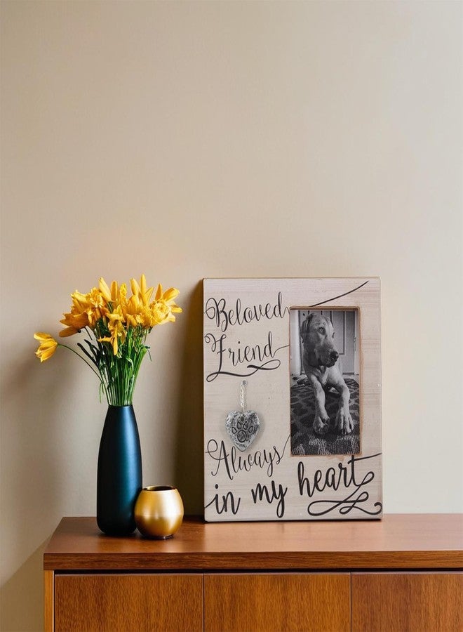 YOUNGS Young's 9" x 0.5" x 9" Wood 4" x 6" Pet Memorial Picture Frame - Image 2