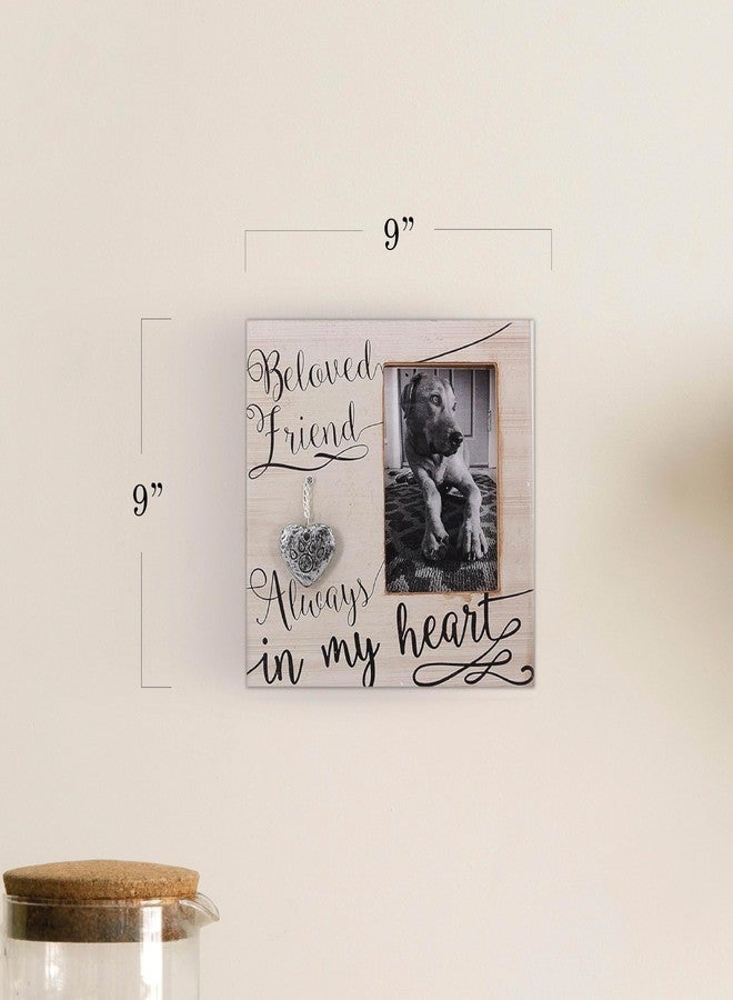YOUNGS Young's 9" x 0.5" x 9" Wood 4" x 6" Pet Memorial Picture Frame - Image 3