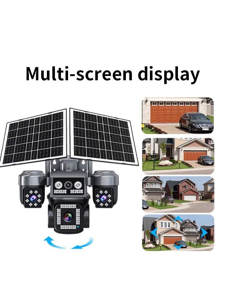 colors Colors Colors Outdoor Security Camera With Solar Panel Ptz Pir Motion Detection