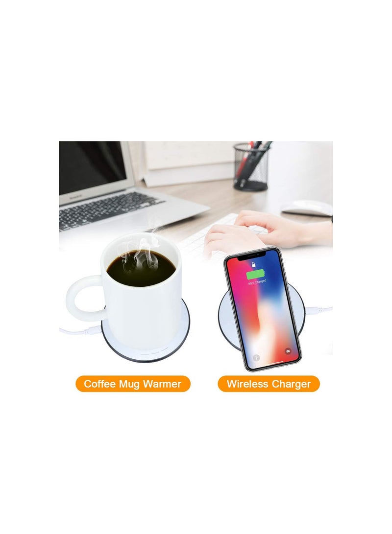 GGOOT Fast Wireless Charger&Water Cup Heating, w/Cup, Spoon and USB-C Qi Wireless Phone Charging Pad for iPhone SE/11/11 Pro/X/XS Max/XR/8 AirPods Pro,Samsung S20/S10/S10e/S9 - Image 2