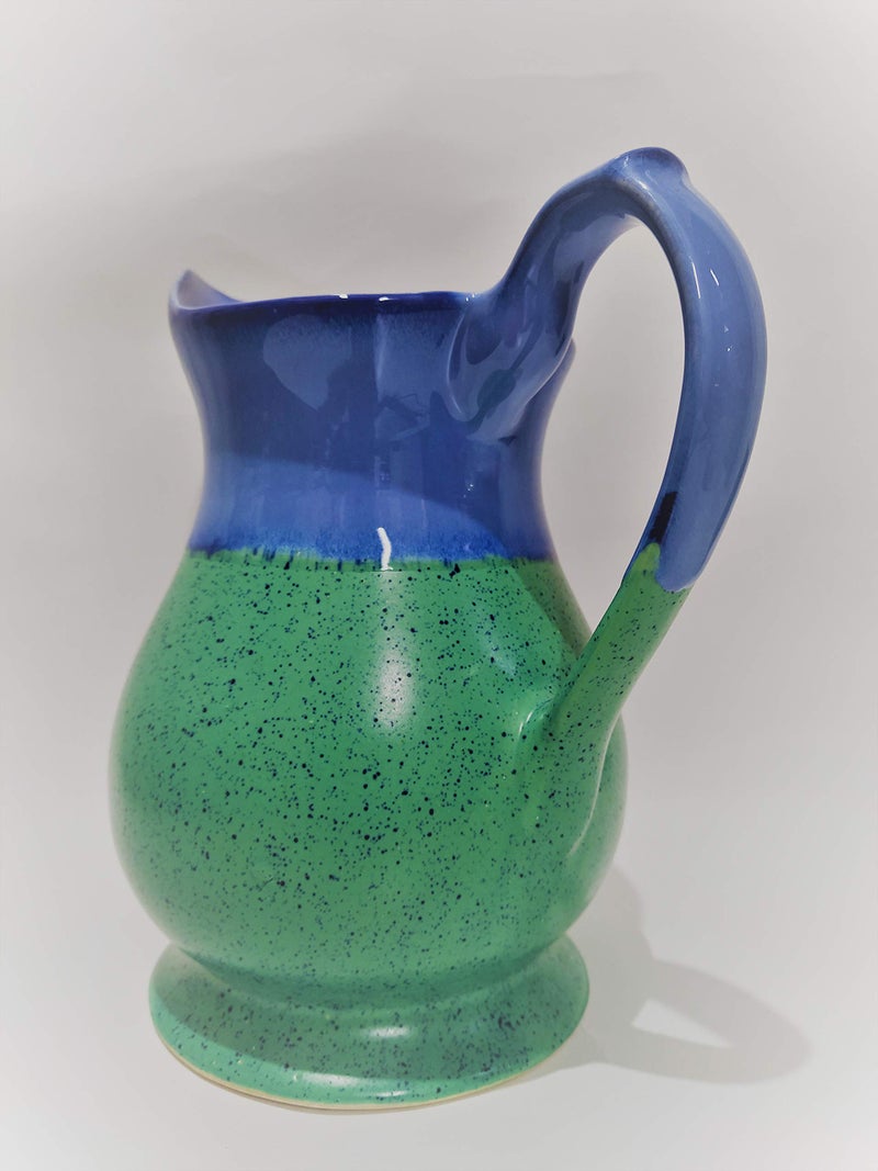 Caffeine Ceramic Handmade Stoneware Green & Blue Water Jug (Set of 1, 1400 ml Dishwasher & Microwave Safe) - Image 3
