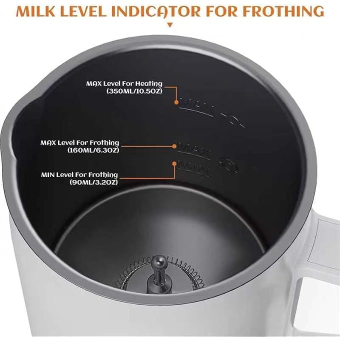 Baeskii Milk Frother 4In1 Electric Milk Steamer Automatic Hot And Cold Foam Maker And Milk Warmer For Latte Cappuccinos Macchiato 400W - Image 4