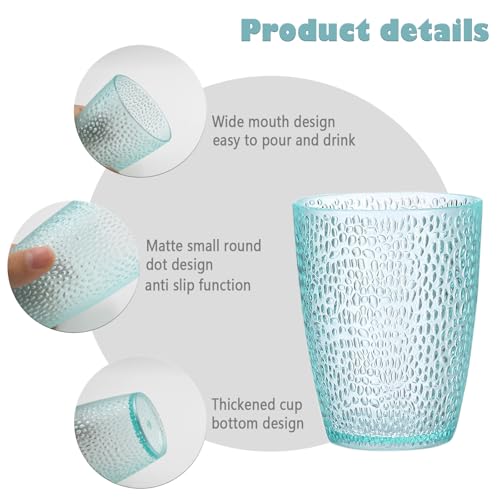IEFFPIN 4 PCS Colored Plastic Drinking Glasses, Reusable Acrylic Drinking Cups, Stackable Juice Glasses Drinkware, Unbreakable Water Tumblers, BPA Free, Dishwasher Safe, 290 ML/10 OZ (4 Colors) - Image 4