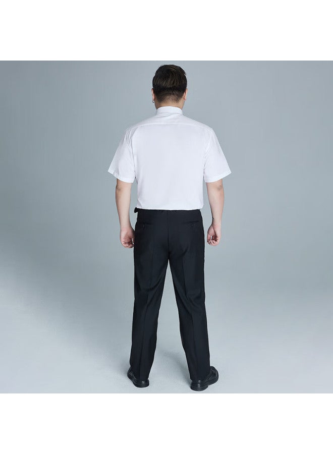 Ayoupang Ayou Fat Summer Short-sleeve Large Size Pure Cotton Shirt, Loose Business Formal Wear, Breathable Comfortable All-cotton Casual White Shirt For Men - Image 3