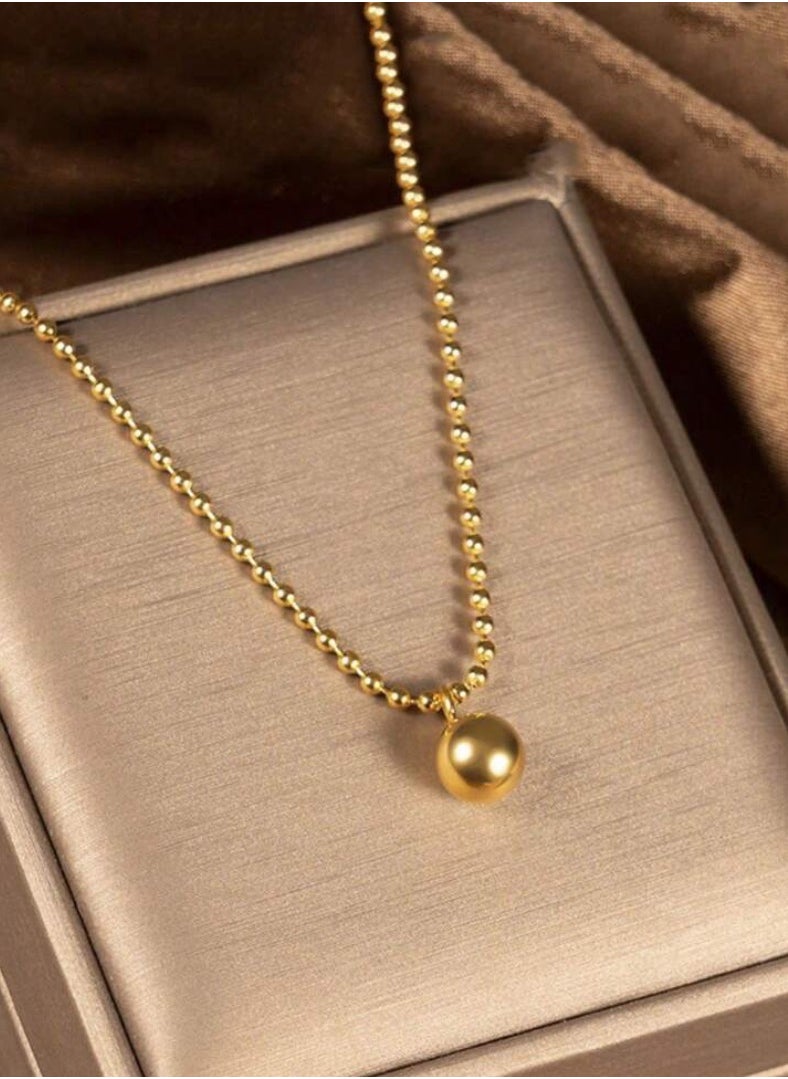 sixtyfour Elegant 18k Gold Plated Stainless Steel Necklace For Women  - Image 1