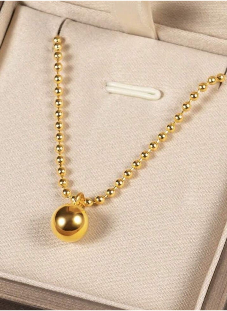 sixtyfour Elegant 18k Gold Plated Stainless Steel Necklace For Women  - Image 3