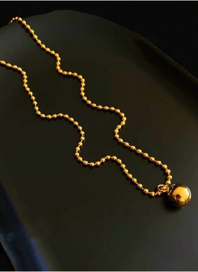 sixtyfour Elegant 18k Gold Plated Stainless Steel Necklace For Women  - Image 4
