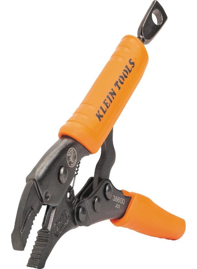 Klein Tools 38600 Curved Jaw Locking Pliers with Quick Release Handles, Intuitive Thumb Knob, High Torque, Mole Grips for Clamping and Gripping, 5-Inch - Image 4