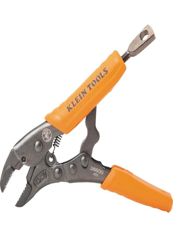 Klein Tools 38600 Curved Jaw Locking Pliers with Quick Release Handles, Intuitive Thumb Knob, High Torque, Mole Grips for Clamping and Gripping, 5-Inch - Image 3