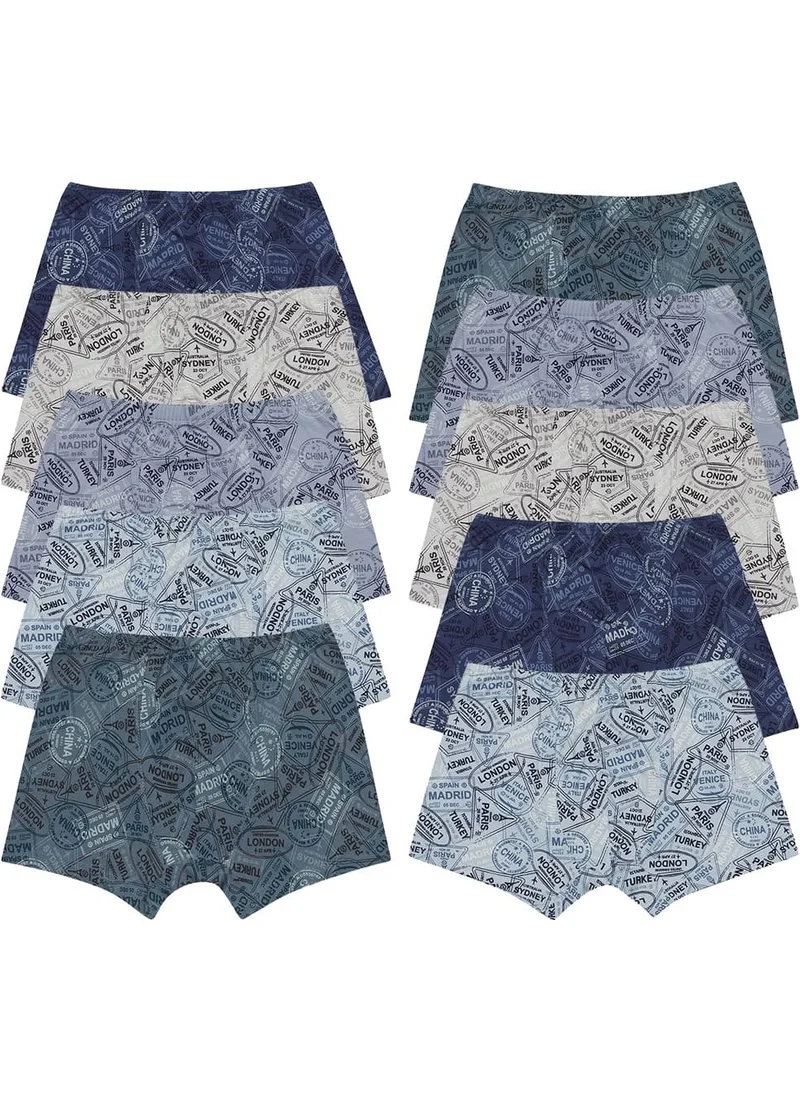 دونيلا 10 Pcs Color Printed Men's Boxer - 811327
