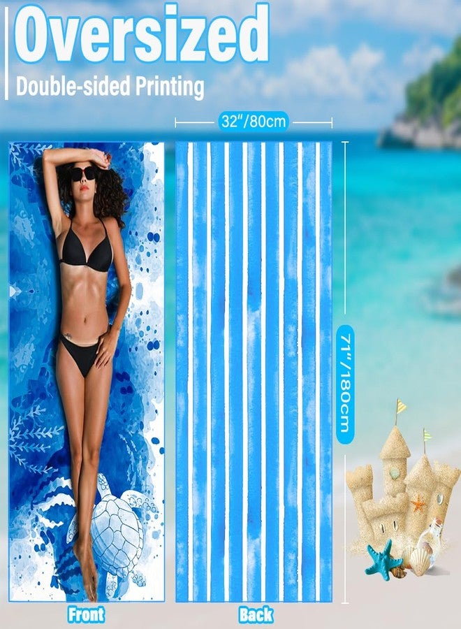 Widdonen Lightweight Thin Microfiber Beach Towel Sand Free Quick Dry Absorbent Compact Soft Pool Swim Travel Towels Extra Large Oversized Beach Accessories Packable Essentials Stuff Gifts for Adult - Image 3