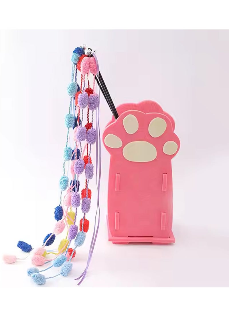 عصا طويلة مع جرس عض للقطط مقاومة للاهتراء، لعبة عصا للقطط - Image 4