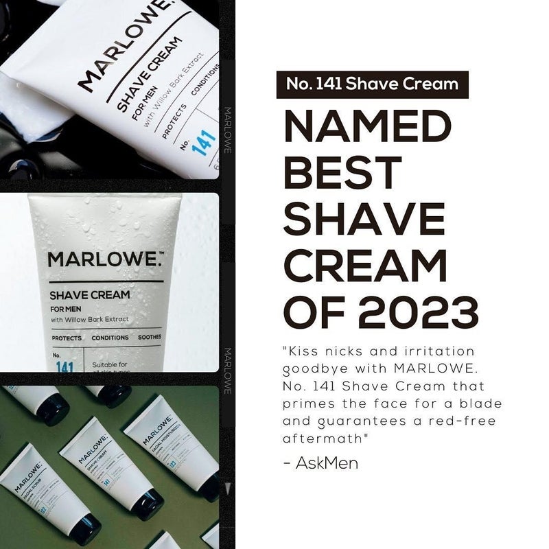 MARLOWE. No. 141 Shave Cream 6 oz, Conditioning Shaving Cream with Shea Butter & Coconut Oil, Smooths & Protects for a Close Shave, Aloe Citron Scent - Image 2
