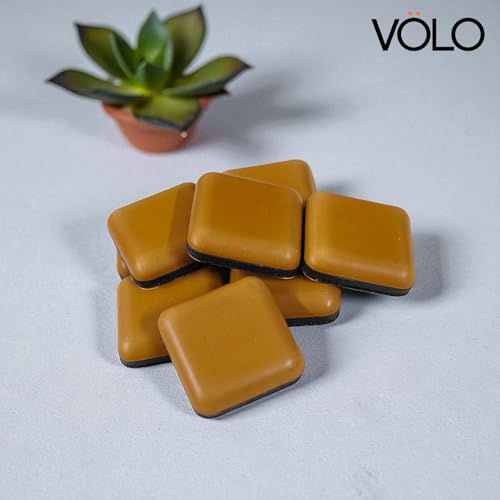 Volo Self Adhesive Furniture Pads – Felt Floor Protectors for Chair, Table, Sofa & Cabinet – Scratch Guard, Noise Reduction & Furniture Balance Pads (Pack of 8 (Mustard Yellow)) - Image 3