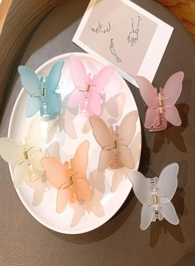 Kalaneet Butterfly Shape Matte hair Clutcher hair Claw clips tight grip no slip hair clutcher for women and Girl (Multicolor)- 4 Piece Random color (Beauty Multi 30) - Image 4