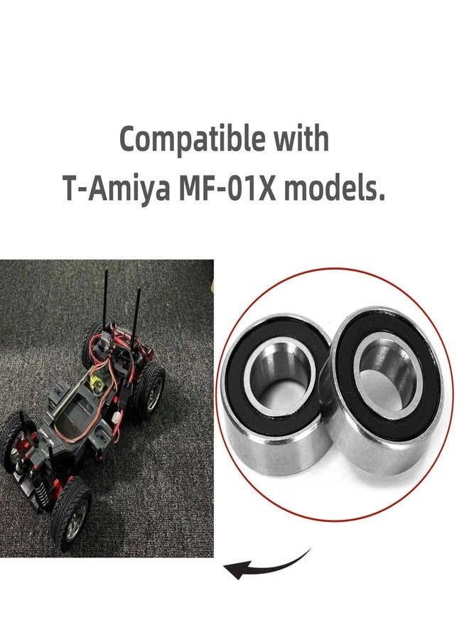 Ruimou 30Pcs Remote Control Car Ball Bearing Upgrade Replacement Parts Set (22 MR115RS + 4 MF85ZZ + 4 MR85ZZ) Compatible with T-Amiya MF-01X - Image 2