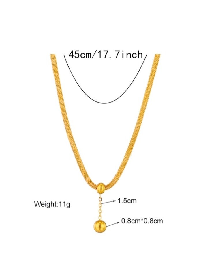 Attractives Trendy Stainless Steel Gold Plated Necklace For Women - Image 5