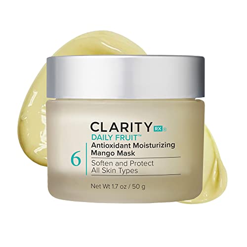 ClarityRx Daily Fruit Antioxidant Moisturizing Mango Face Mask, Plant-Based Creamy Anti-Aging Facial Treatment, Recommended for Mature or Dry Skin (1.7 oz) - Image 1