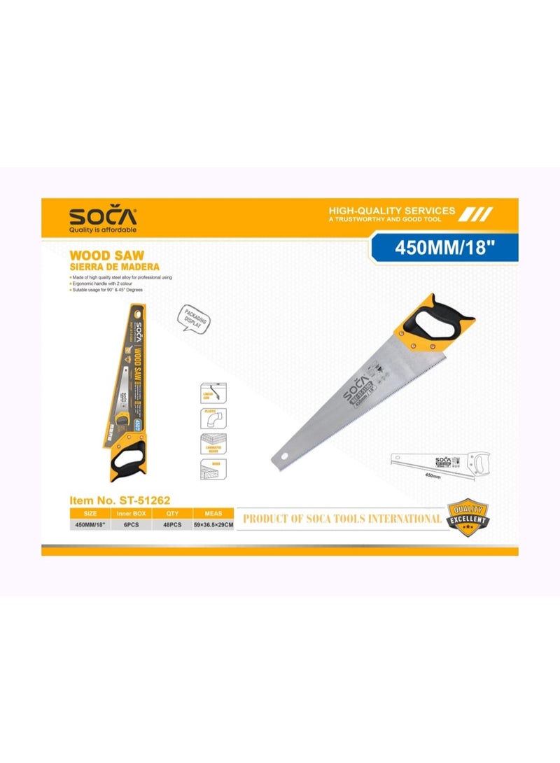 WOOD HAND SAW  450MM/18''