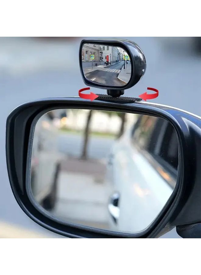 2pcs White HD 360 Degree Adjustable Car Blind Spot Mirrors Rearview Auxiliary Reverse Mirrors - Image 5